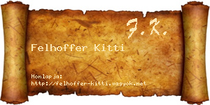 Felhoffer Kitti névjegykártya